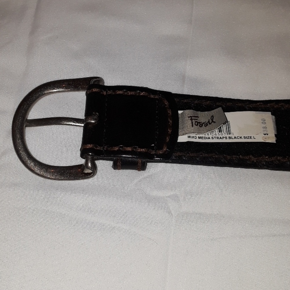 Fossil women's leather belt size large NWT - Picture 2 of 8